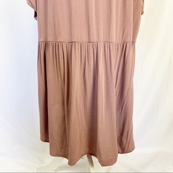 Torrid Lace Inset Purple Button Down Empire Top - Picture 5 of 6